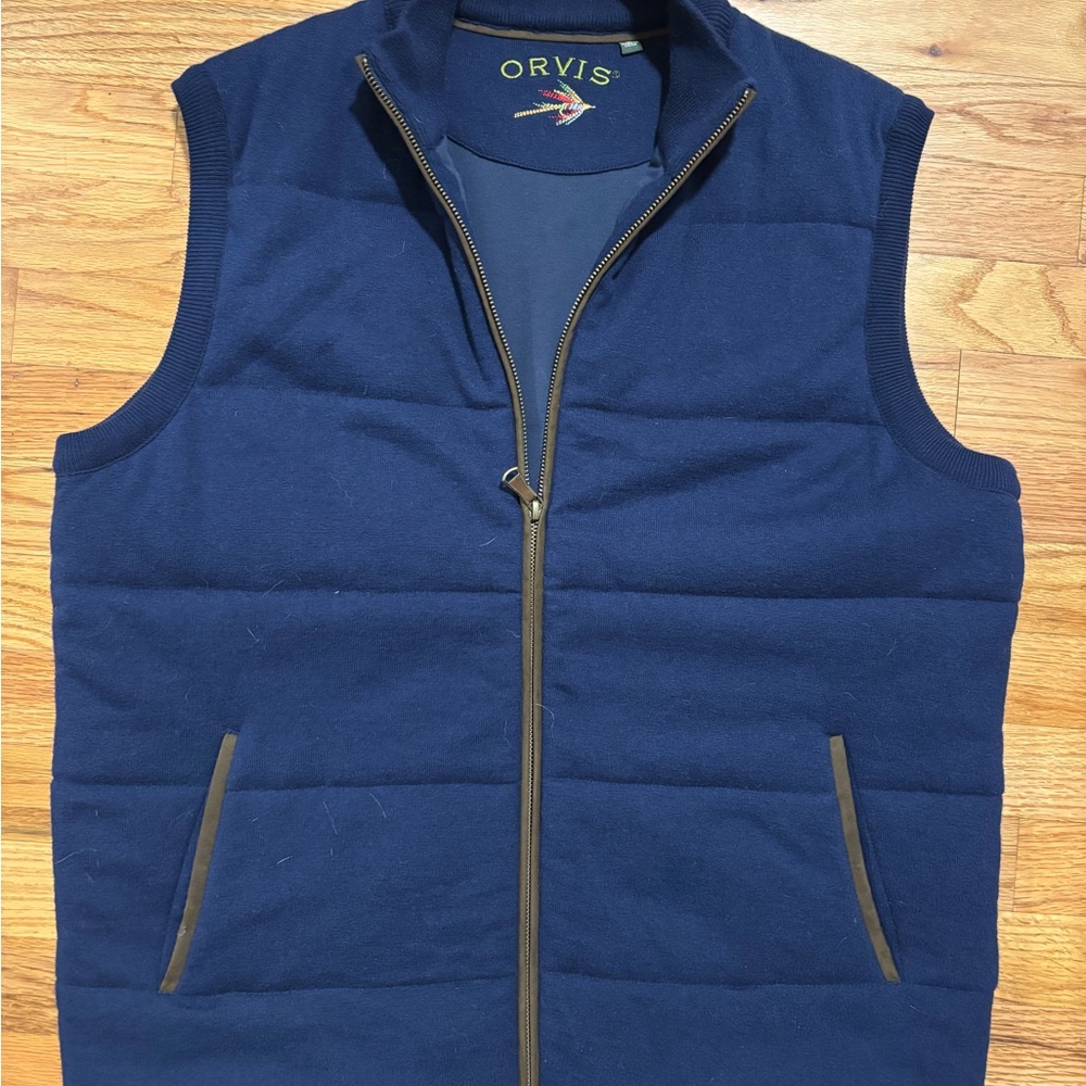 Orvis Men's Deep Blue Zip-Up Sweater